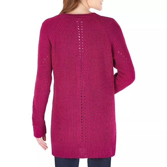 NWT New Member's Mark Chenille Cardigan Size XL, Dark Raspberry Color - Picture 3 of 14